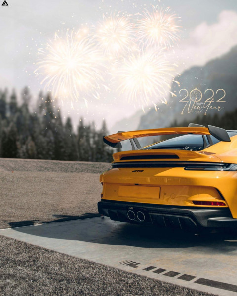 Happy New Year Car 2022 CB PicsArt Editing Background