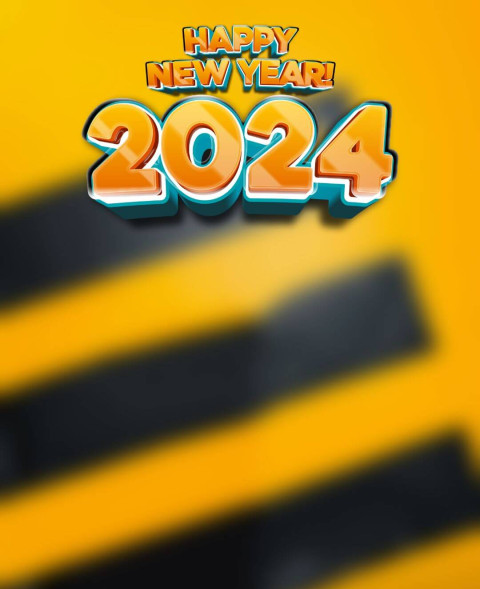Happy New Year HD Background 2024 For Photoshop Editing
