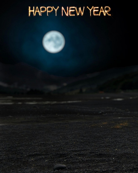 Happy New Year Moon 2022 CB PicsArt Editing Background