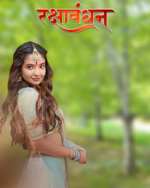 Happy Raksha Bandhan Background HD With Girl For Rakhi CB Photo Editing