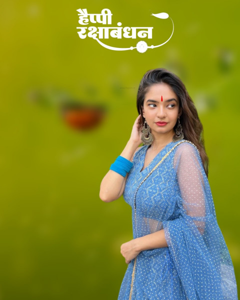 Happy Raksha Bandhan Background With Girl For Rakhi CB Photo Editing