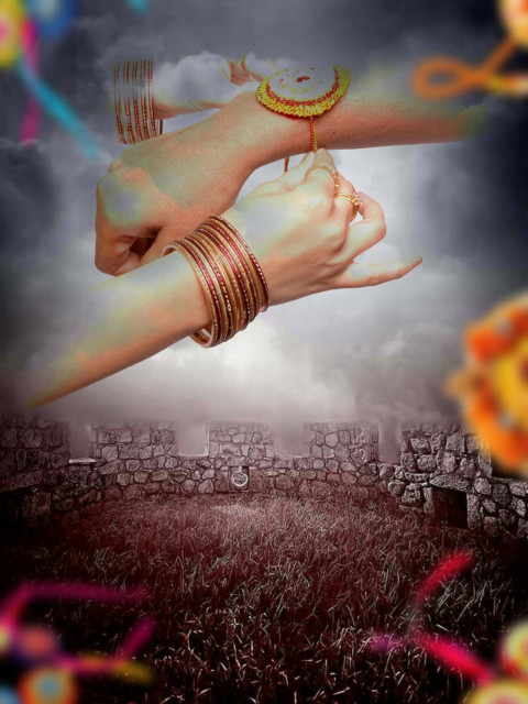 Happy Raksha Bandhan (Rakhi) Picsart Background HD