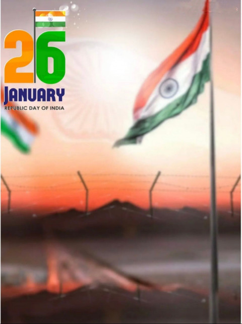 Happy republic Day 26 January Cb Background Images For Picsart With Flag