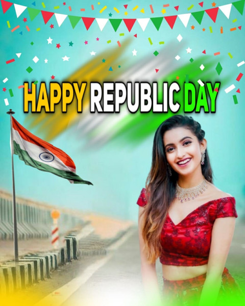 Happy Republic Day 26 January CB Free Background With Girls HD