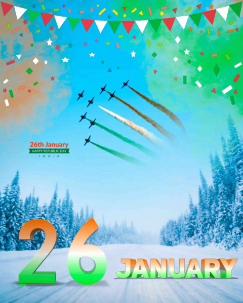 Happy Republic Day Background For Editing Picsart & Phtoshop Sky