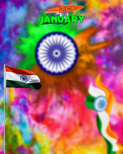 Happy Republic Day Background HD For Photoshop & PicsArt Editing