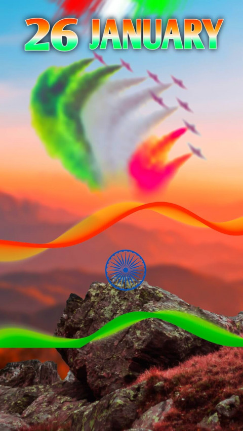 Happy Republic Day CB Background Download For Mobile Wallpaper