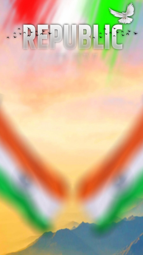 Happy Republic Day CB Background Download For Mobile Wallpaper flag