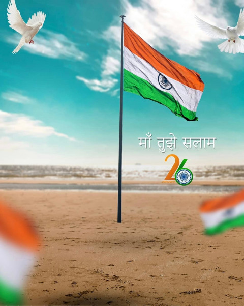 Happy Republic Day CB Background For Editing PicsArt Flag