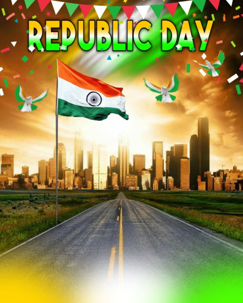 Happy Republic Day CB Background Free Download Full HD