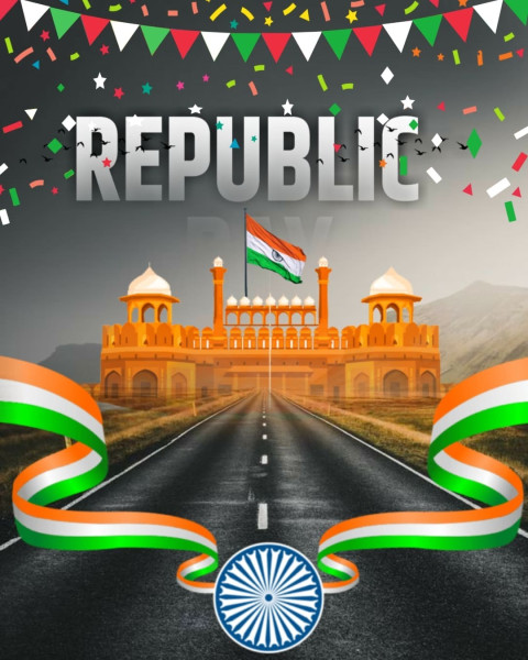 Happy Republic Day CB Background  Free Stock Photo Editing