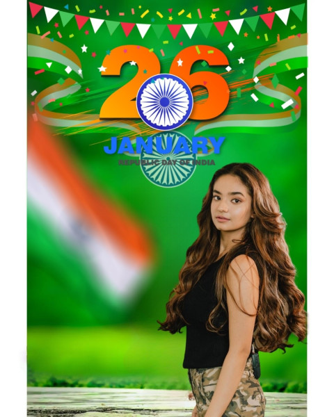 Happy Republic Day Editing Background With CB Girls