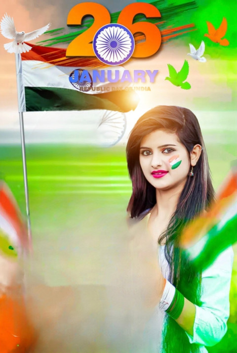 Happy Republic Day Girl CB Editing Backgrounds Full HD
