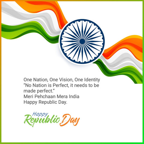 Happy Republic Day Quotes Photo in English For WhatsApp Dp Status