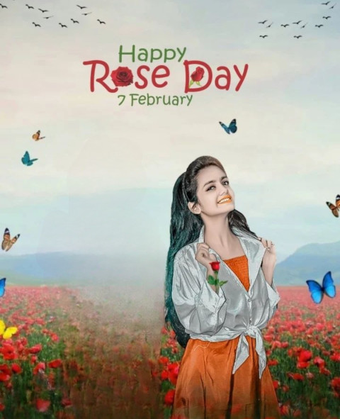 Happy Rose Day CB HD Editing Background