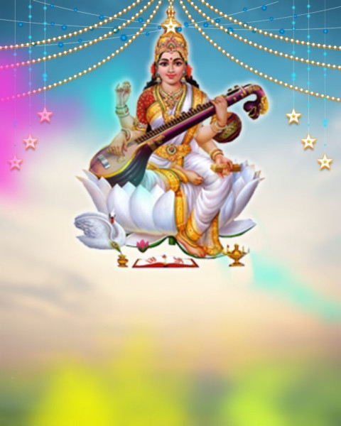 Happy Saraswati Puja Photo Editing CB Background HD