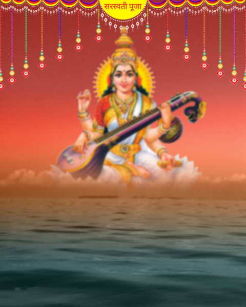 Happy Saraswati Puja Special Photo Editing Background Hd Download