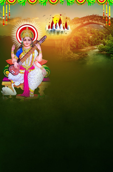 Happy Sarswati Puja Editing Background For Picsart & Photoshop