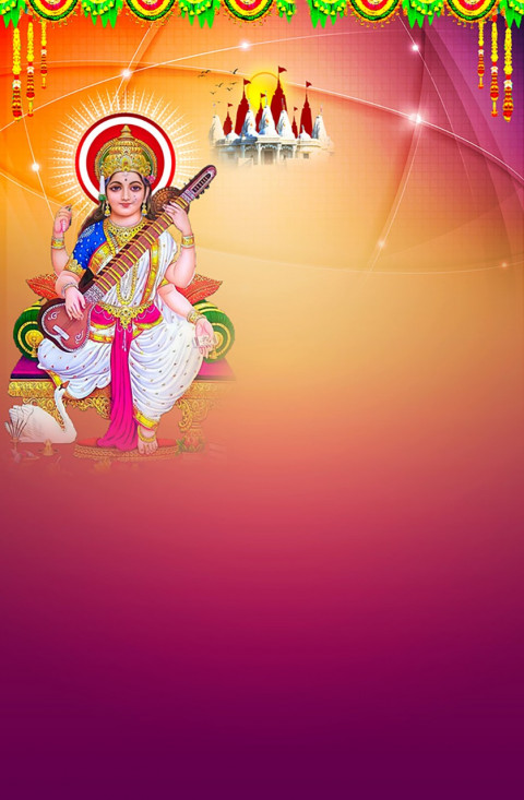 Happy Sarswati Puja Editing Background For Picsart & Photoshop HD