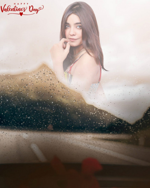 Happy Valentine Day Background For Editing With Love Girls