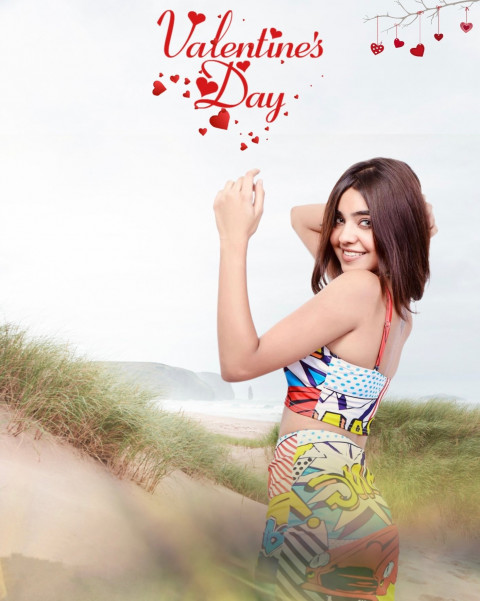 Happy Valentine Day Background For Editing With Love Girls HD