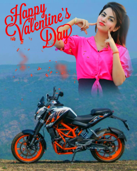 Happy Valentine Day CB Editing Background HD With Girl For Picsart