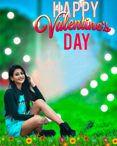 Happy Valentine Day CB Editing Background HD With Girl For Picsart
