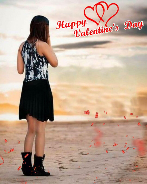 Happy Valentine Day CB Editing Background With Girl For PicsArt Photo