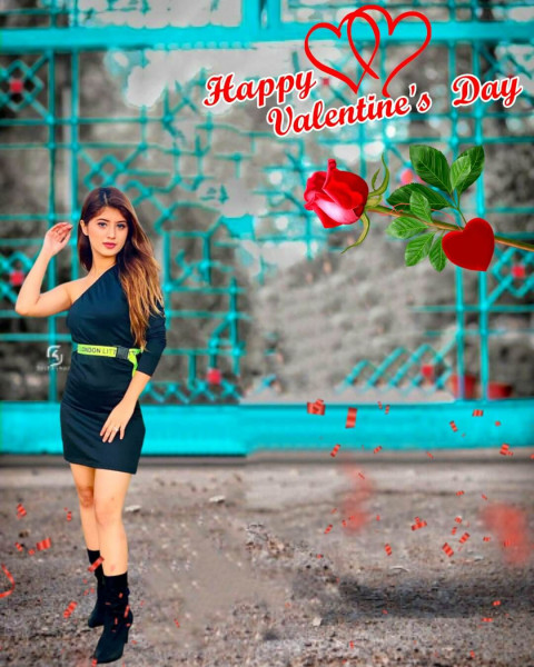 Happy Valentine Day CB Editing Background With Girl For PicsArt Photo