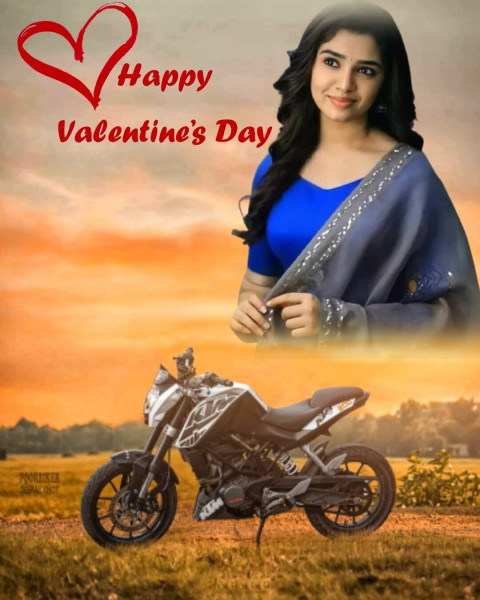 Happy Valentine Day Editing Background For Picsart With Girl