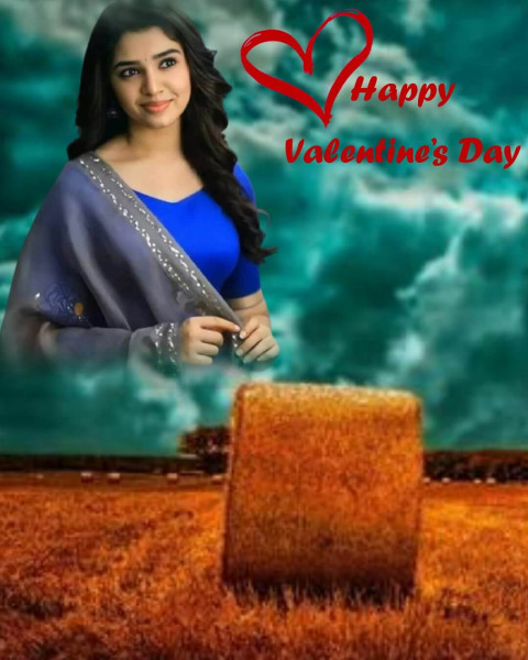 Happy Valentine Day Editing Background For Picsart With Girl