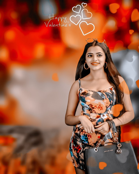 Happy Valentine Day Editing Girl HD Background