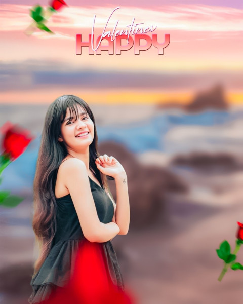 Happy Valentine Day Girl Editing Background Full HD