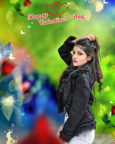 Happy Valentine Day Photo Editing Background