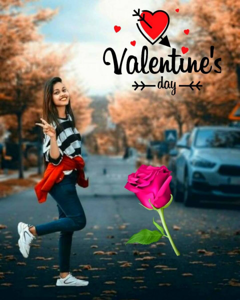 Happy Valentine's Day Background For Photoshop & Picsart