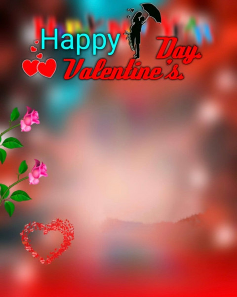 Happy Valentine's Day Background For Photoshop & Picsart