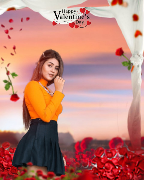 Happy Valentine's Day CB Background HD With Girls Free New