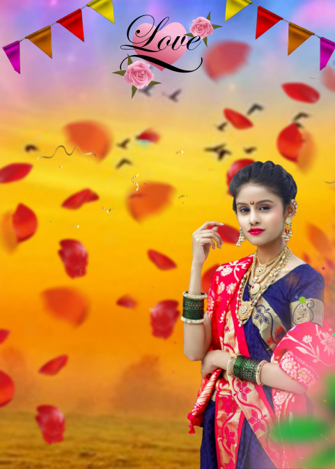 Happy Valentine's Day CB Background With Girl Full HD Download