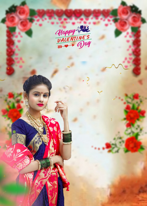 Happy Valentine's Day CB Background With Girl Full HD Download