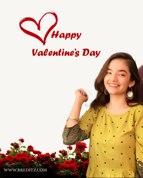 Happy Valentine's Day Photoshop Background With Girls