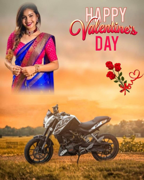 Happy Valentine's Day Picsart Photo Editing Background HD Girl