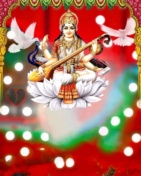 Happy Vasant Panchami CB Background Full HD Free