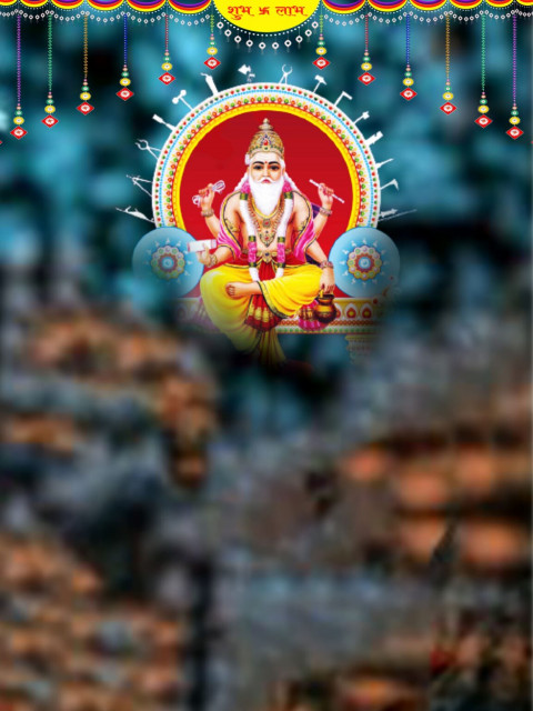 Happy Vishwakarma Puja CB Editing Background Download