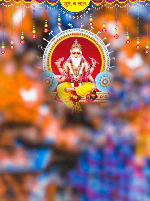 Happy Vishwakarma Puja Full HD CB Snapseed Editing Background Free