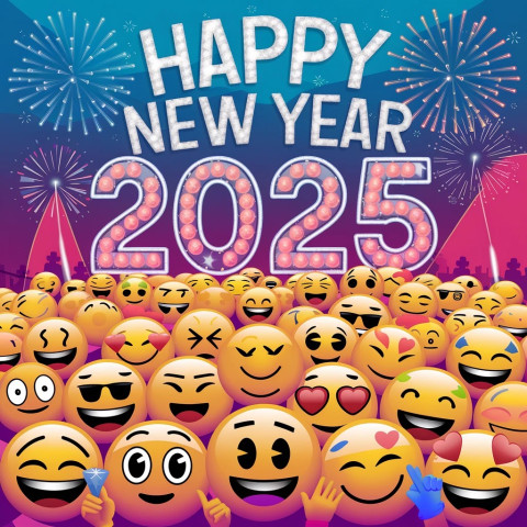 Hd Editing Background For Happy New Year Emoji 2025