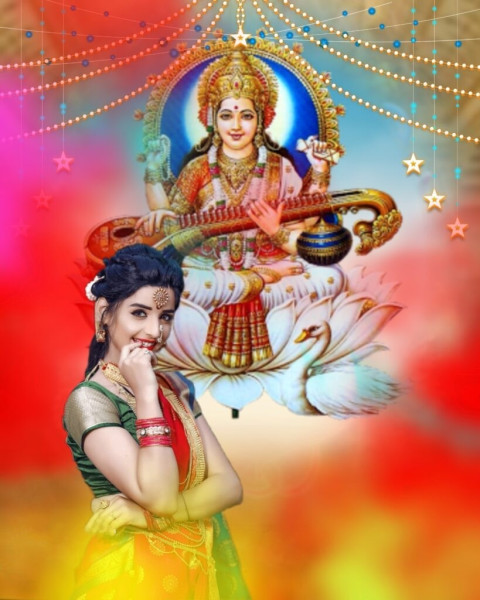 Hd Saraswati Mata Photo CB Editing Background
