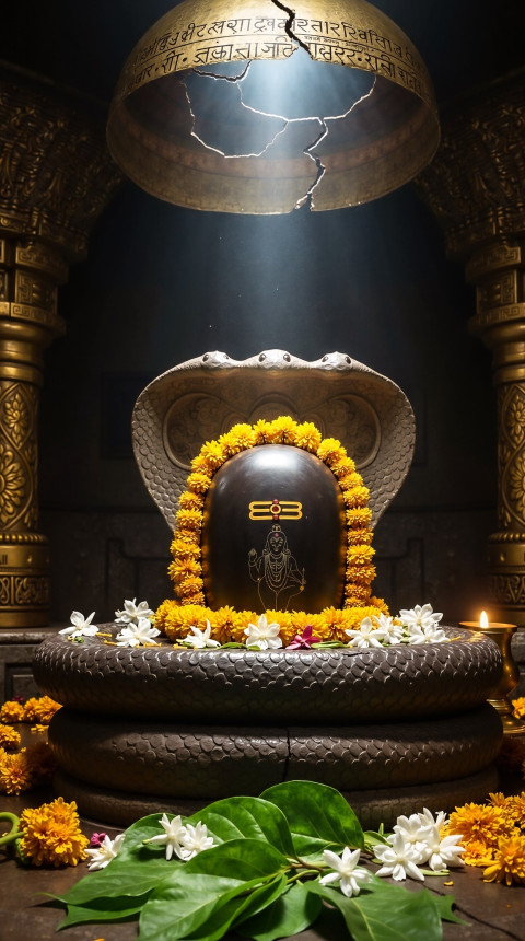HD Shivling With Snake Images IOS & Mobile Screen Background Free