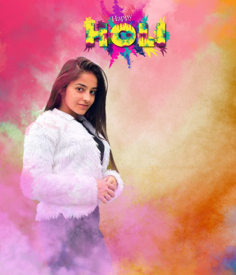 Holi Color  Photo Editing Background With Girls New