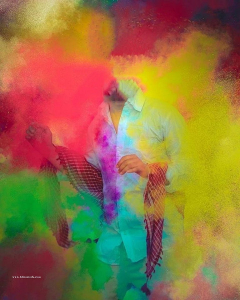 Holi Colorful CB Picsart Background Download HD