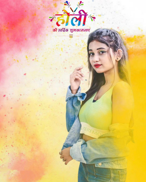 Holi Photo Editing Background With Girl New